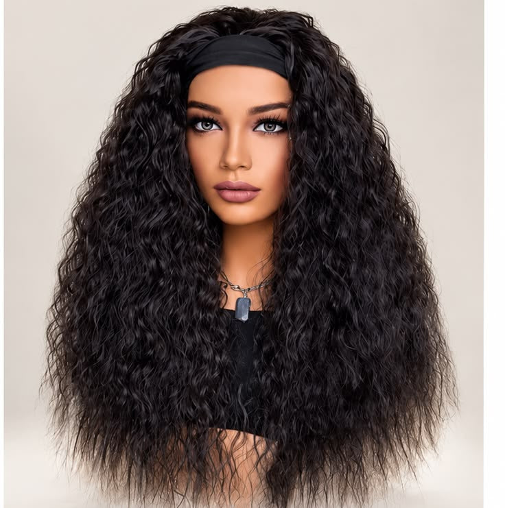 DARK BROWN HEADBAND HUMAN HAIR 20 Inch