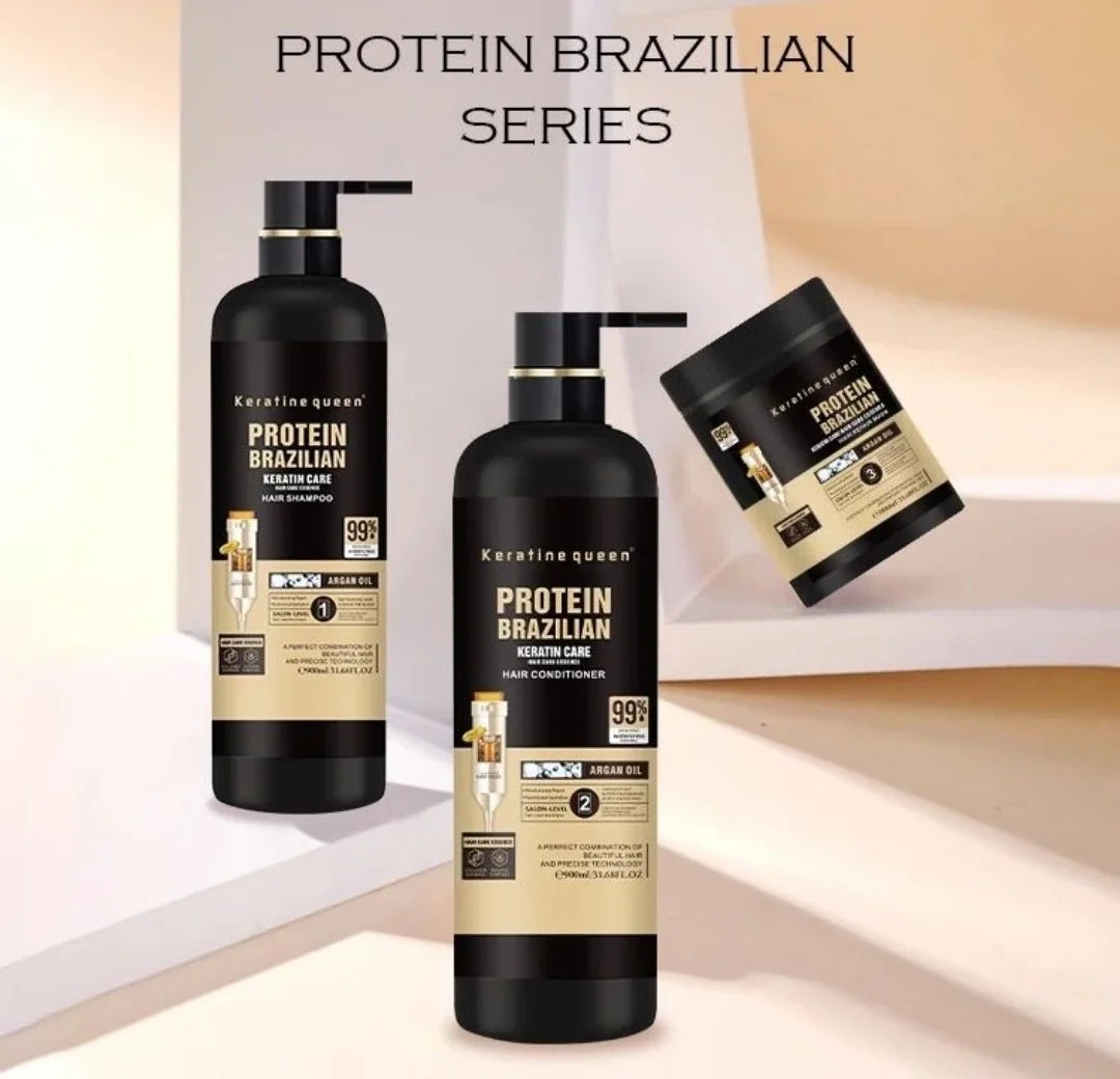 VB PROTEIN BRAZILIAN KERATIN HAIR SHAMPOO, CONDITIONER & MASK SET