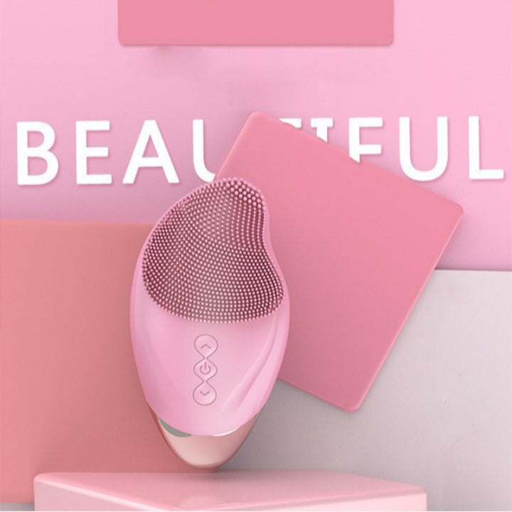 Facial Cleansing Device, Waterproof Beauty Instrument, Eye Beauty Device - Pink